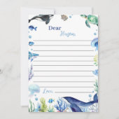 Ocean Animal Verjaardag Tijdcapsule Bericht Kaart (Voorkant)