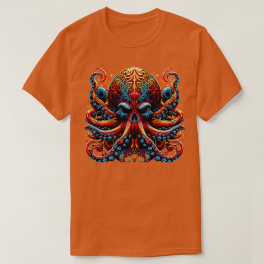 Ocean Animals Aquarist Kleurrijke Octopus 2 T-shirt (Design voorkant)