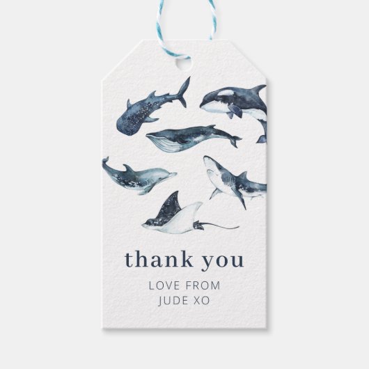 Ocean Animals Cadeaulabel (Voorkant)