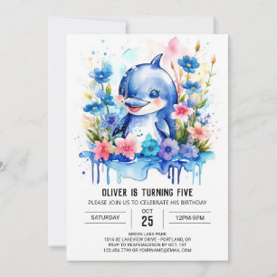 Ocean Animals Fantasy Dolfijn Verjaardag Kaart