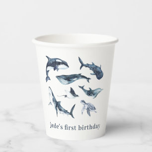 Ocean Animals Favor Bag Papieren Bekers