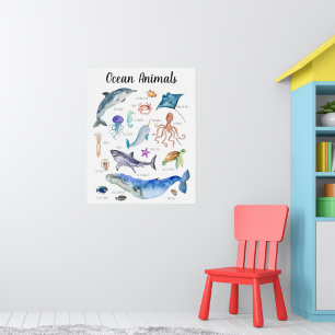 Ocean Animals   Leerleslokaal onderwijs Poster