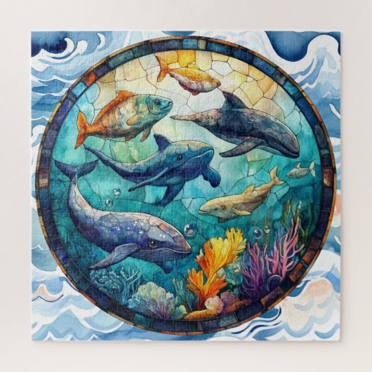 Ocean Animaux Art Puzzle (Vertical)
