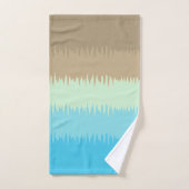 Océan Aqua Blue Jade Beige Brown crème (Serviette à main)