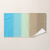 Océan Aqua Blue Jade Beige Brown crème (Serviette à main)
