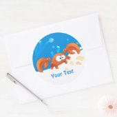 Ocean Aquatic Cute Crab Custom Sticker (Envelop)
