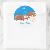 Ocean Aquatic Cute Crab Custom Sticker (Tas)