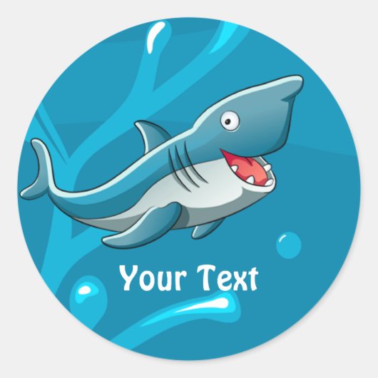 Ocean Aquatic Cute Shark Custom Sticker (Voorkant)