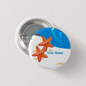 Ocean Aquatic Cute Starfish Custom Button (Voorkant /achterkant)