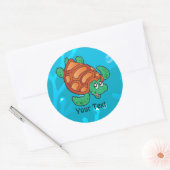 Ocean Aquatic Cute Turtle Custom Sticker (Envelop)