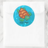Ocean Aquatic Cute Turtle Custom Sticker (Tas)