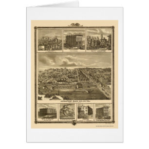 Océan atlantique, carte panoramique d'IA - 1875