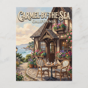 Ocean Avenue Cafe in Carmel-by-the-Sea Californië Briefkaart