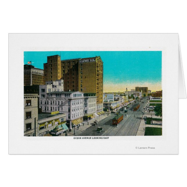 Ocean Avenue En regardant vers l'est, Long Beach (Devant horizontal)