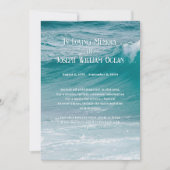 Ocean Background Photo Memorial Funeral Kaart (Voorkant)