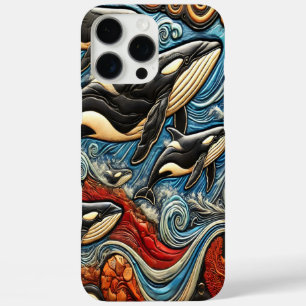 Ocean Ballet: Walvissen en golven iPhone 16 Pro Max Hoesje