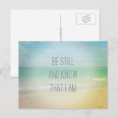 Ocean Be Still Et Sachez Que Je Suis Carte Postale (Devant / Derrière)