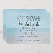 Ocean Beach baby shower Kaart (Voorkant / Achterkant)