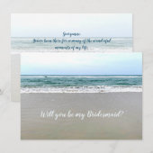 Ocean Beach Be My Bridesmaid Cartes (Devant / Derrière)