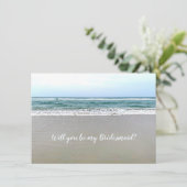 Ocean Beach Be My Bridesmaid Cartes (Debout devant)