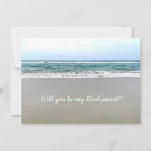 Ocean Beach Be My Bridesmaid Cartes (Devant)