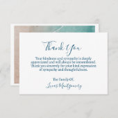 Ocean Beach begrafenis dank u, sympathie Notitiekaartje (Voorkant / Achterkant)