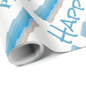 Ocean Beach Birthday Cadeaupapier (Rol Hoek)