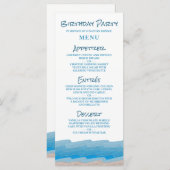 Ocean Beach Birthday Party Menu (Voorkant / Achterkant)