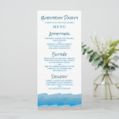 Ocean Beach Birthday Party Menu (Staand voorkant)