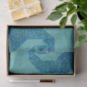 Ocean Beach Blue Waves Quilt Patroon Decoupage Art Tissuepapier (Geschenk)