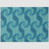 Ocean Beach Blue Waves Quilt Patroon Decoupage Art Tissuepapier (Voorkant)