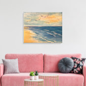 Ocean Beach Breeze Canvas afdrukken (Insitu (Woonkamer))