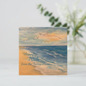 Ocean Beach Breeze Flat Hartelijk dank Bedankkaart (Staand voorkant)