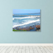 OCEAN BEACH, CALIFORNIË canvas Afdruk (Insitu (Houten vloer))