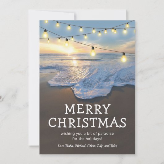Ocean Beach Carte de Noël (Devant)