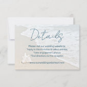 Ocean Beach - Carte Détails de mariage (Devant)