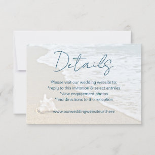 Ocean Beach - Carte Détails de mariage