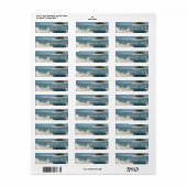 Ocean Beach Chairs Seascape Return Address Label (Full Sheet)