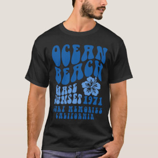 Ocean Beach Chase Sunset 1971 Suft Herinneringen C T-shirt