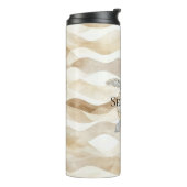 Ocean Beach Coast Sea Turtle Sand Thermosbeker (Gedraaid links)