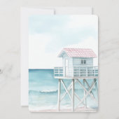 Ocean Beach Coastal Bridal Shower Kaart (Achterkant)