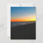 Ocean Beach Coastal Tropical Sunset Wedding RSVP (Dos)