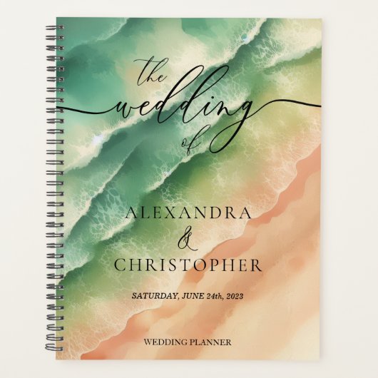 Ocean Beach Cute Signature Été Vert Soleil (Devant)