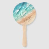 Ocean Beach Day Party Welkom bruiloft Handwaaier (Achterkant)