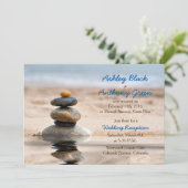 Ocean Beach Destination Wedination Only Reception Kaart (Staand voorkant)