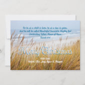 Ocean Beach Dunes Joyeux Noël Cartes chrétiennes (Devant)