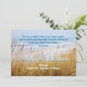 Ocean Beach Dunes Joyeux Noël Cartes chrétiennes (Debout devant)