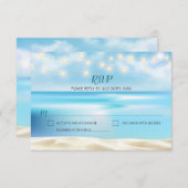 Ocean Beach Fairy Lights RSVP Antwoord (Voorkant / Achterkant)