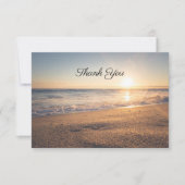 Ocean Beach Funeral Photo Memorial Carte de remerc (Devant)