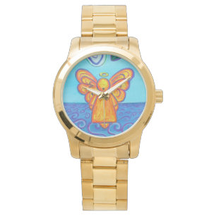 Ocean Beach Guardian Angel Custom Art Watch Design Horloge